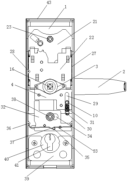 Novel door lock panel handle