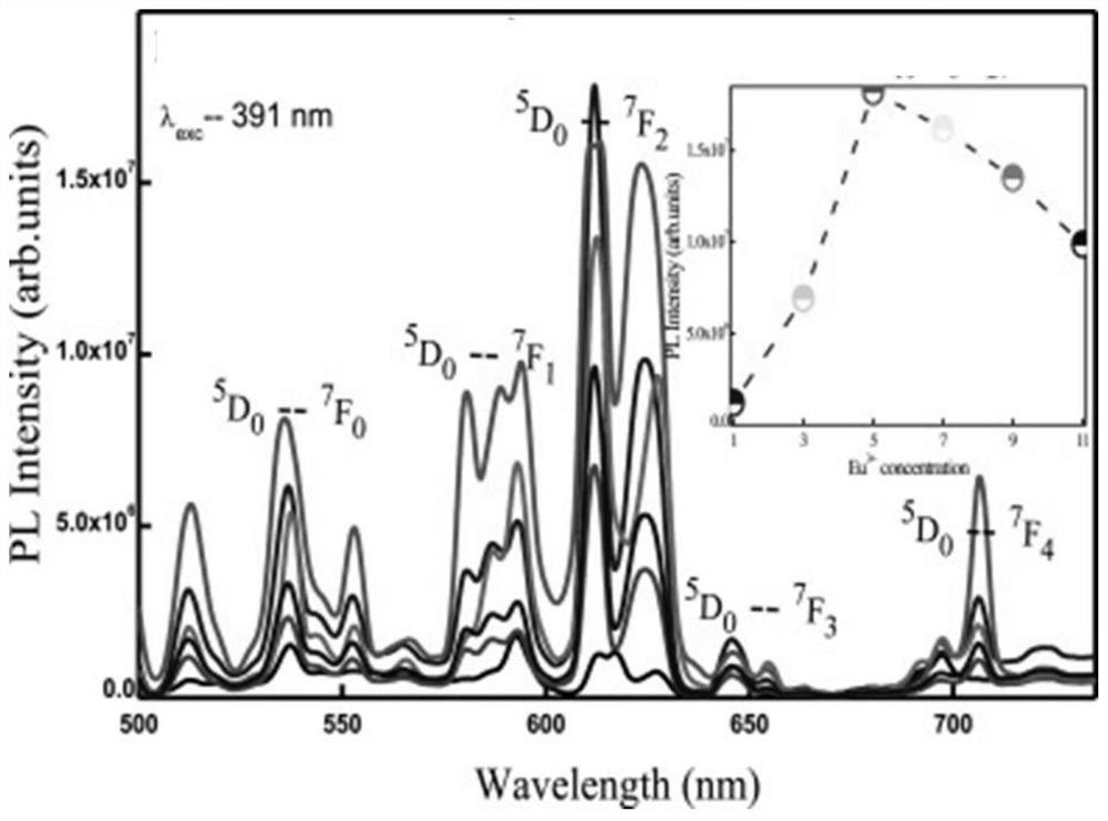 Fluorescent powder applied to electrochemical detection as well as preparation and application methods thereof