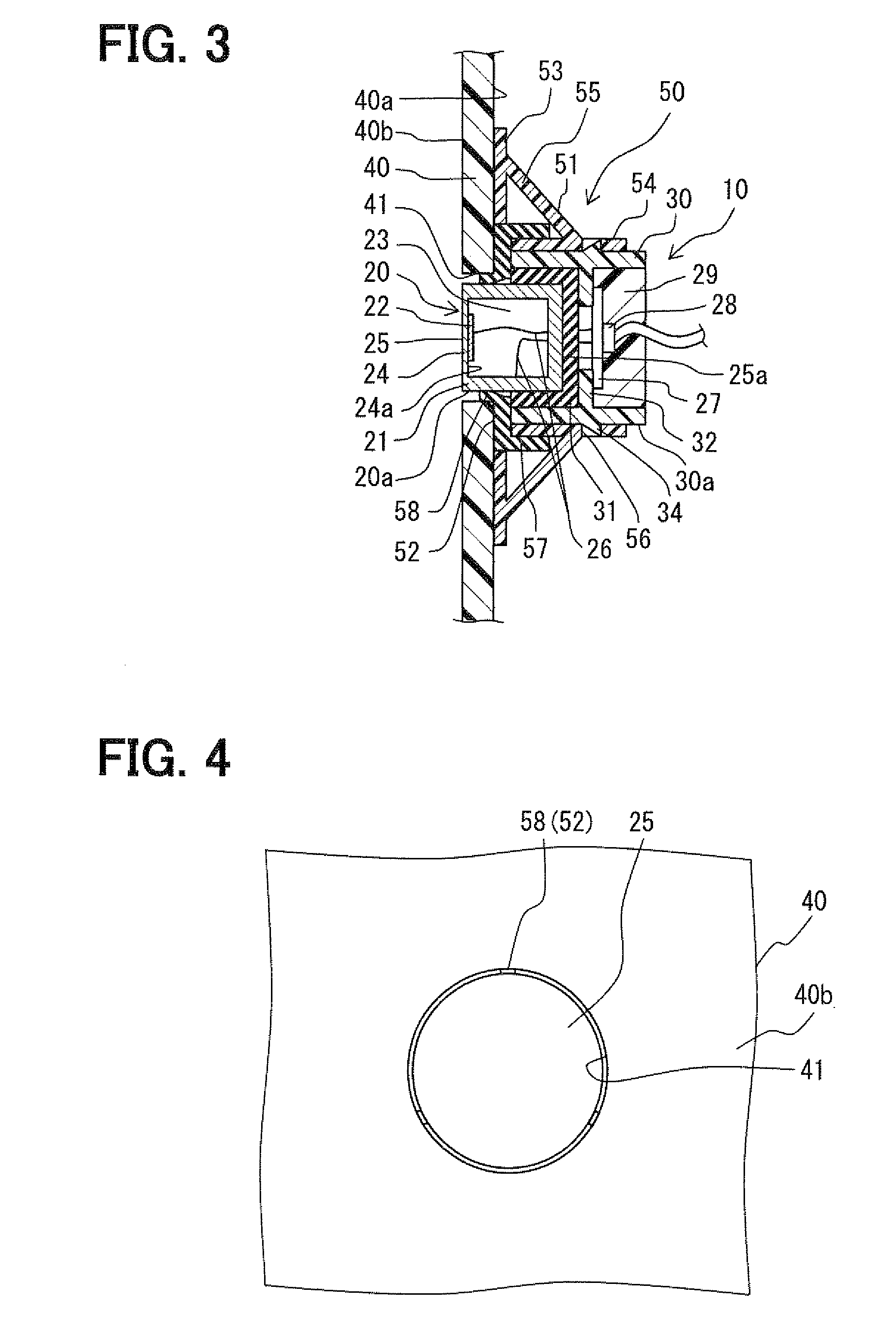 Attachment structure for ultrasonic sensor