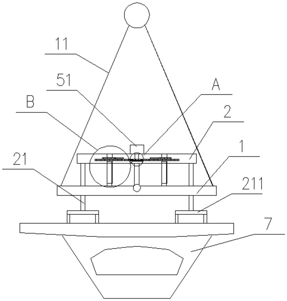 Hoisting equipment used for steel box girder in complex environment