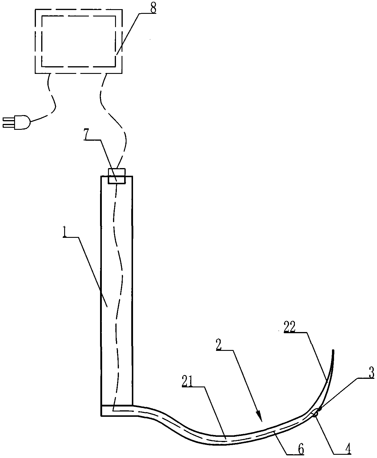 Laryngeal mask implantation device