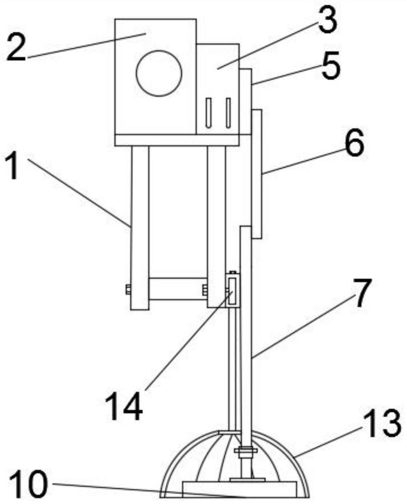 Device for cleaning ground of rock foundation pit