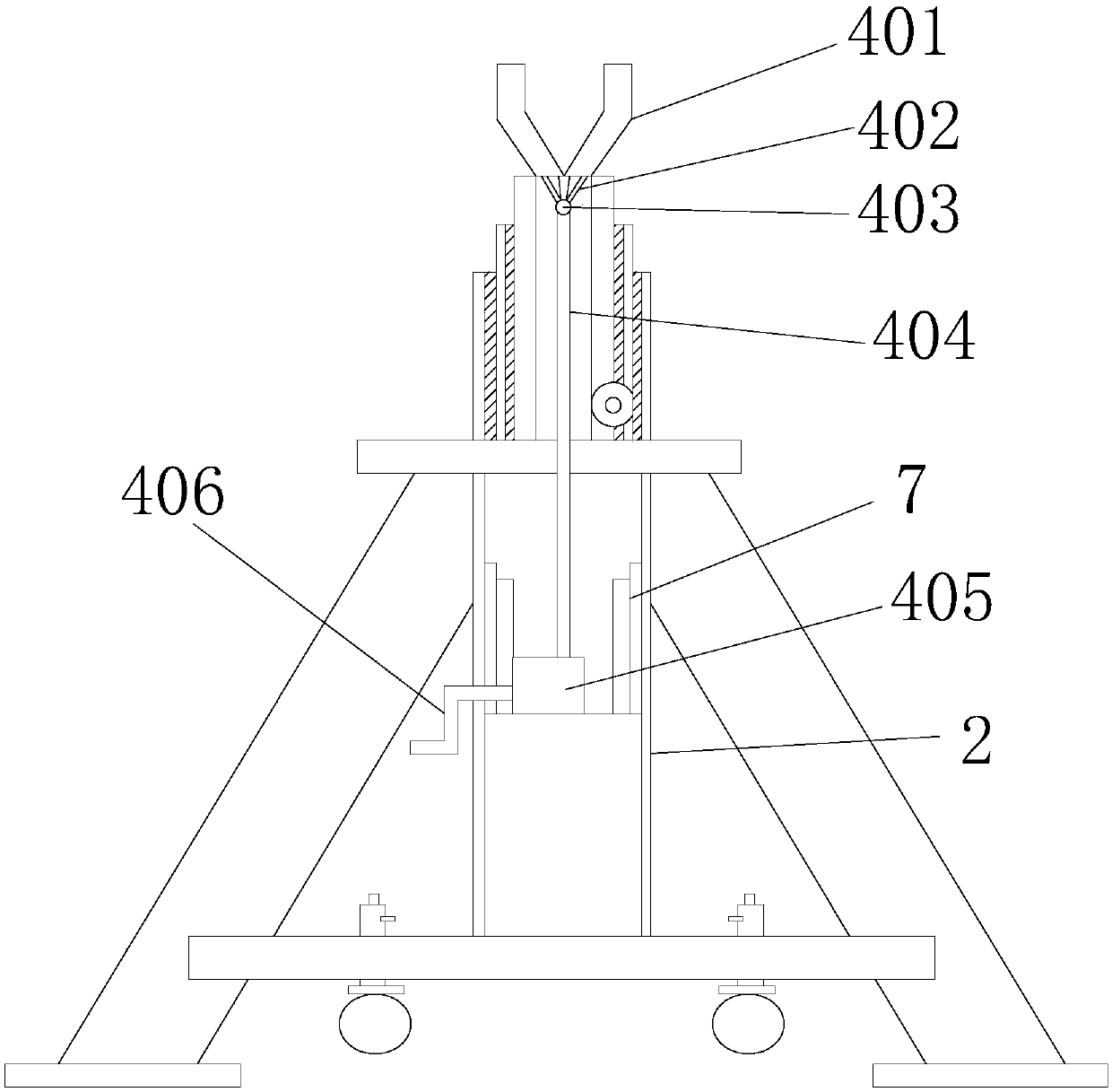 Insulation supporting device for power construction