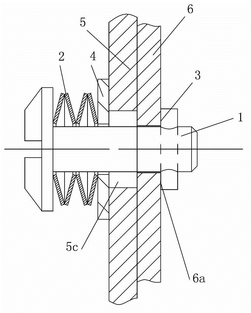 Stamping part connecting fastening structure