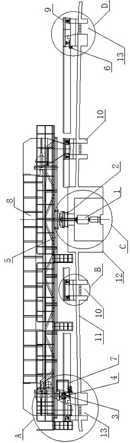 Installation method of reversible annular material distributing machine