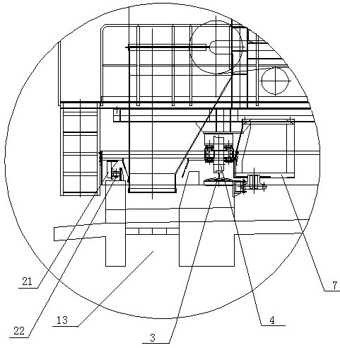 Installation method of reversible annular material distributing machine