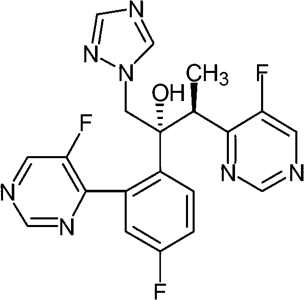 Novel voriconazole broad-spectrum antifungal medicine compound, broad-spectrum antifungal medicine composition and application thereof