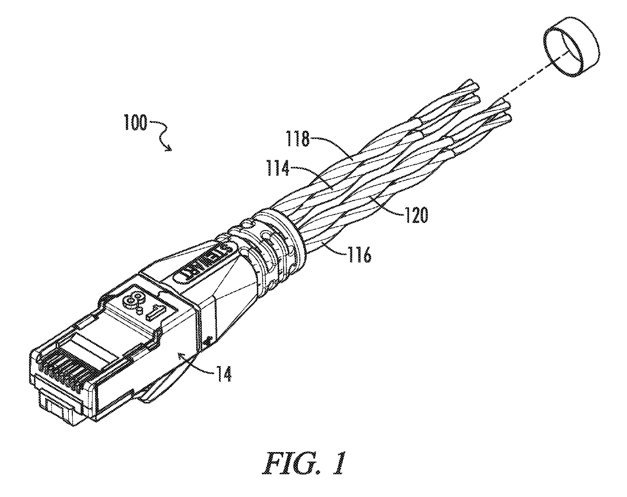 Modular connector plug for high speed data transmission networks