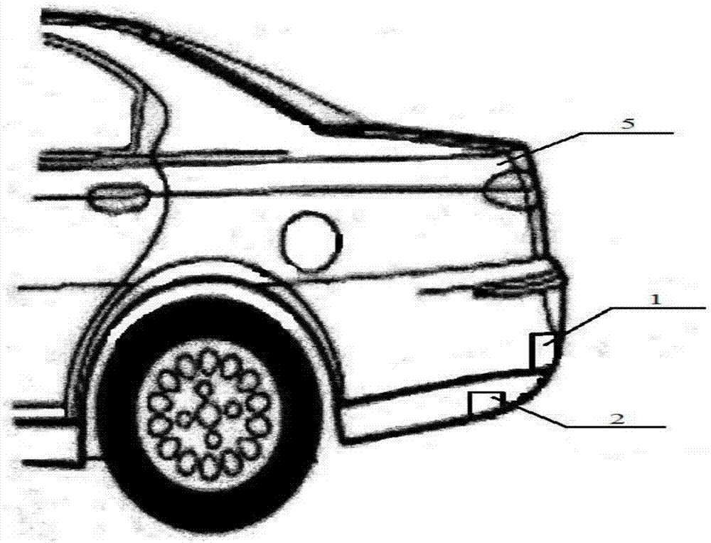 Novel microwave-induced automatic switch for automobile trunk, and design method thereof