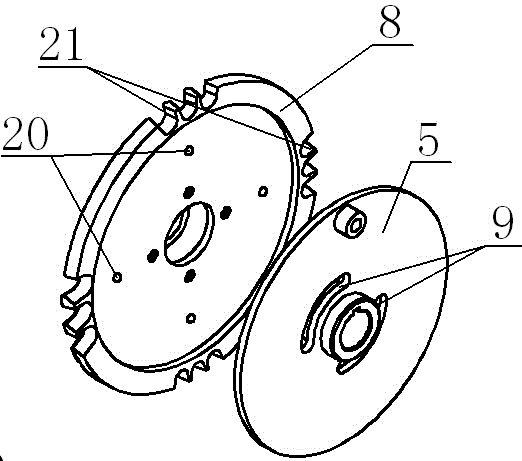 Reciprocation-swing type seed breeding and discharging device of discharge plate