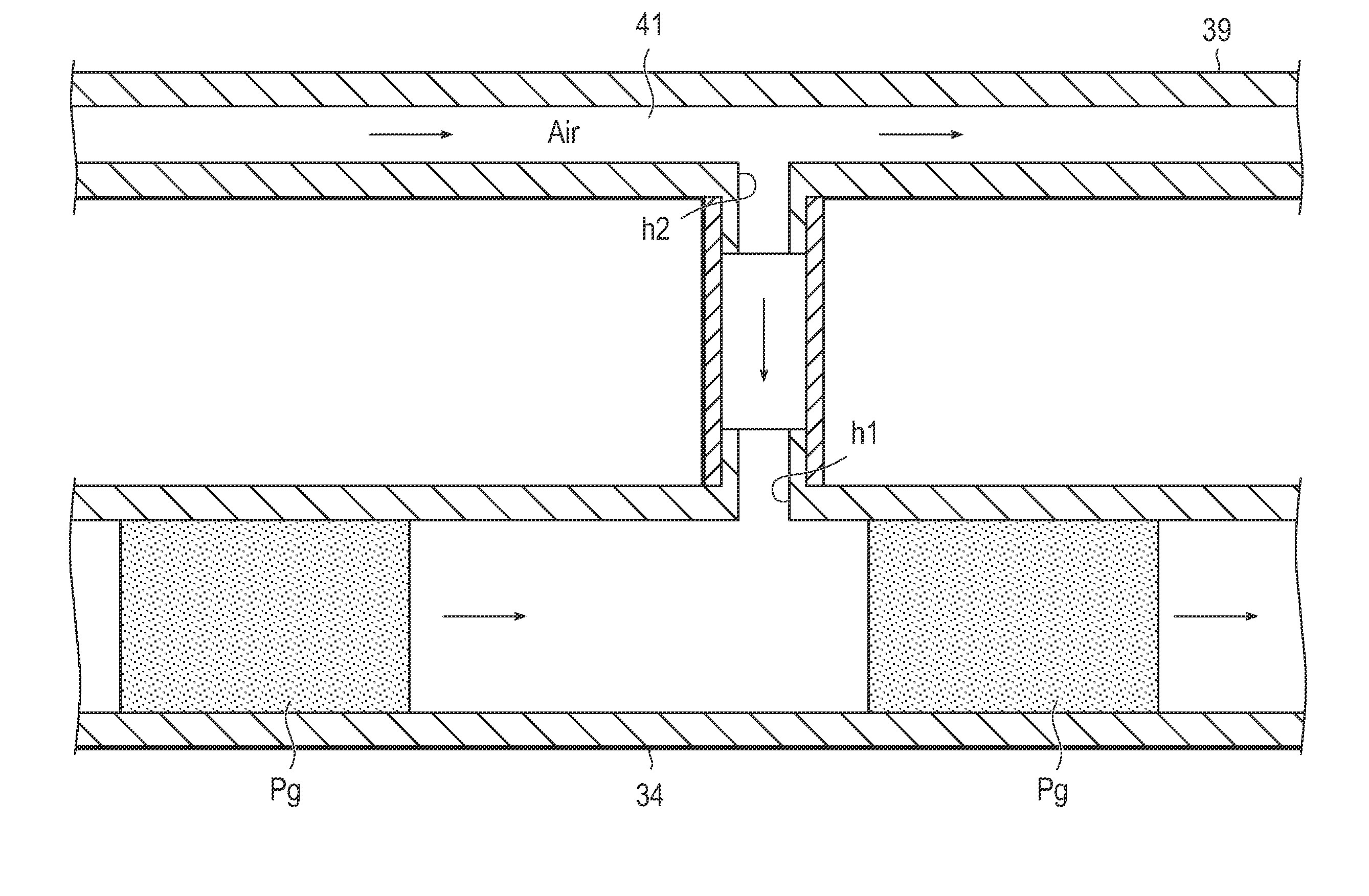 Transport method for absorbend resin powder