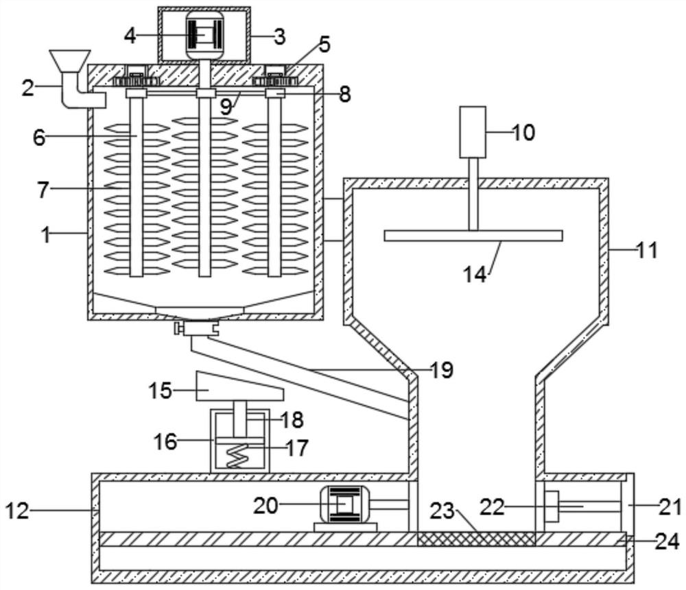 Squeezing device for blueberry processing