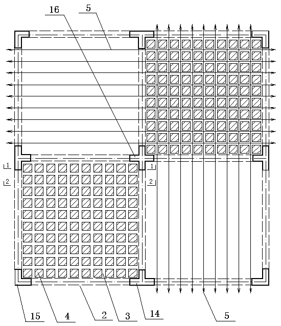 Floor system composed of GRC hollow box body composite boards and construction method thereof