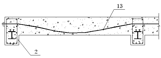 Floor system composed of GRC hollow box body composite boards and construction method thereof