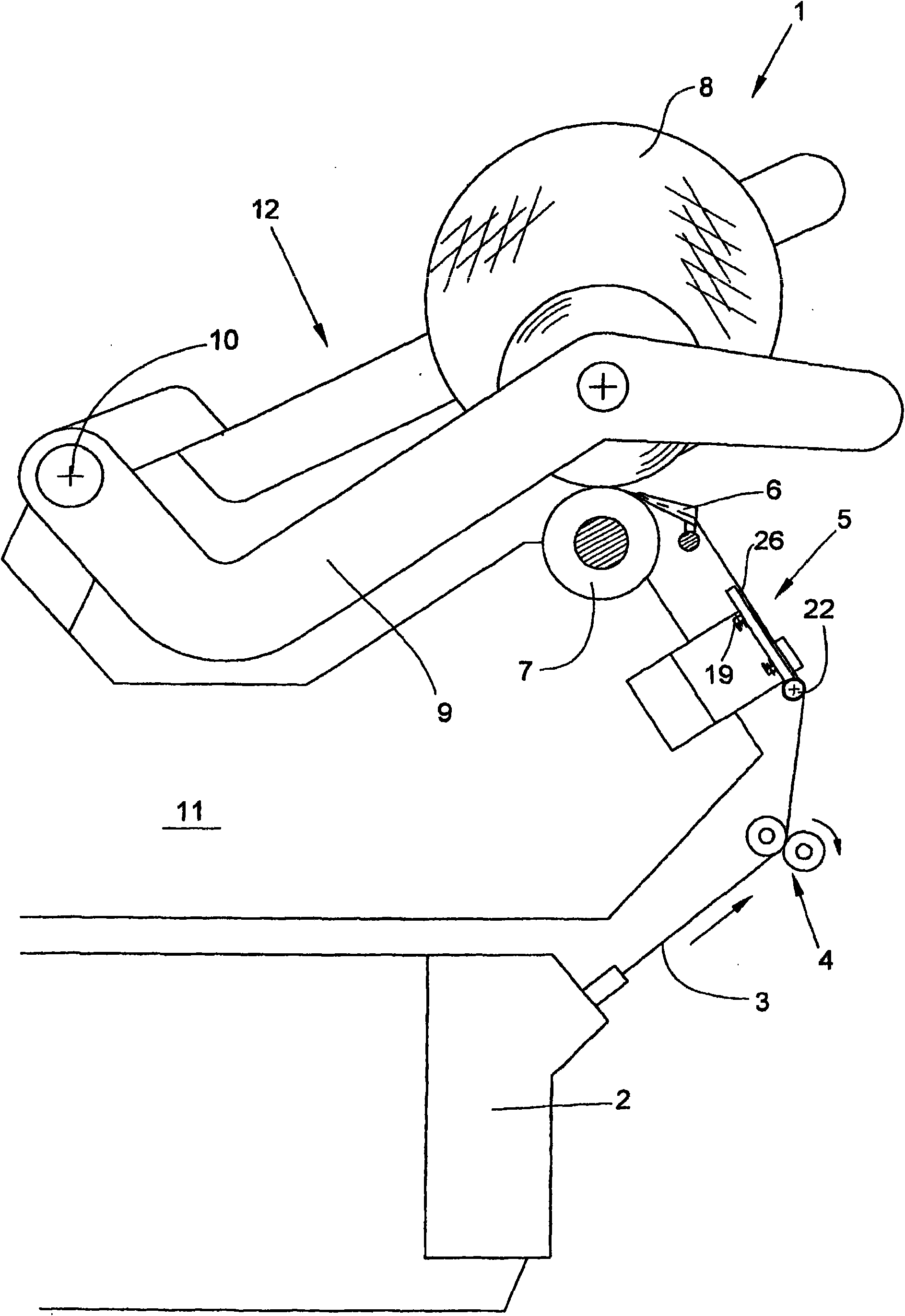 Paraffin-treatment device for a workstation on a textile machine producing cross-wound bobbins