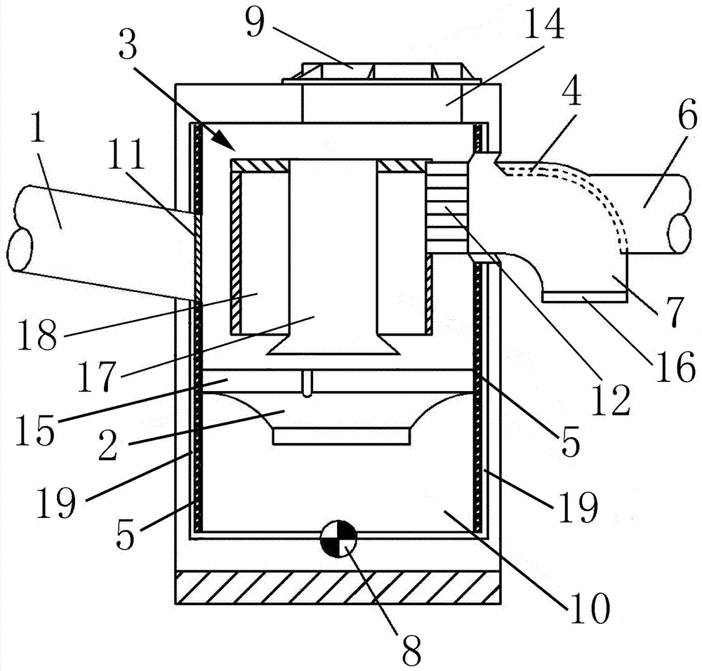 Initial rainwater pollutant interception facility and interception operation method