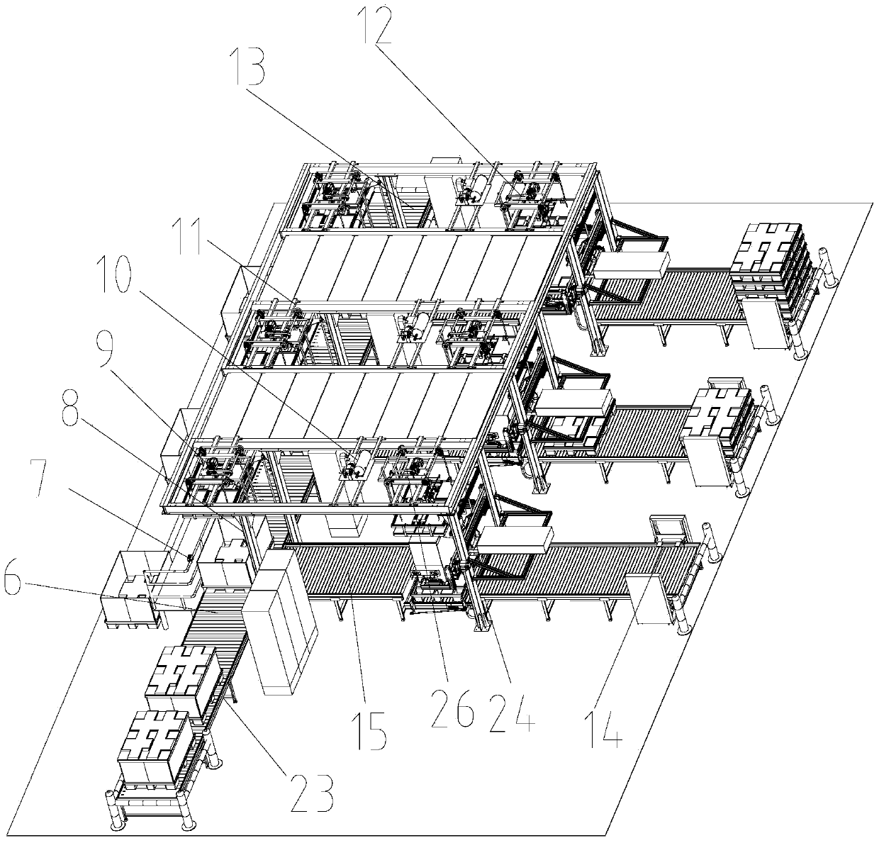 An automatic folding and recycling device for the coaming box of automobile exterior parts