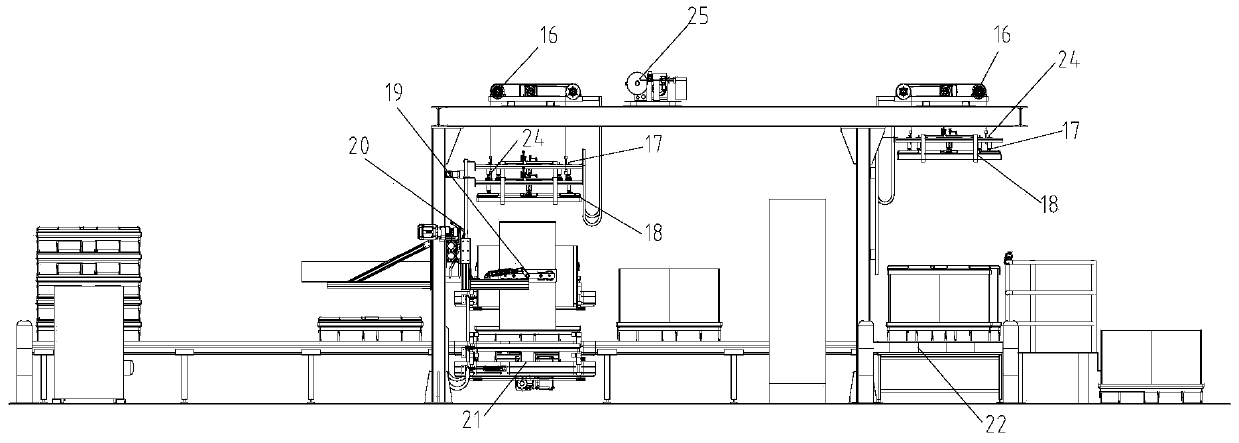 An automatic folding and recycling device for the coaming box of automobile exterior parts