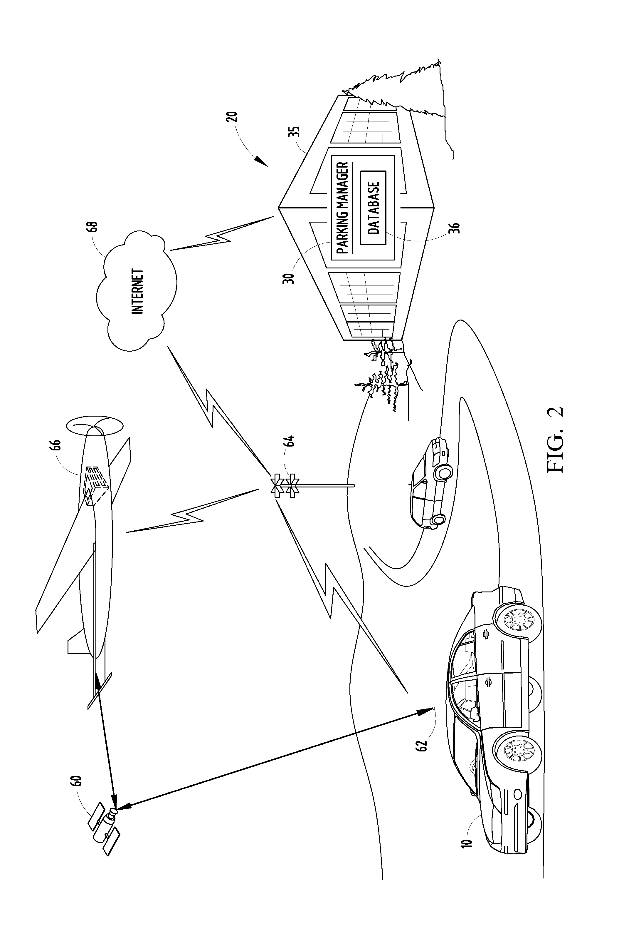 Vehicle parking spot locator system and method using connected vehicles