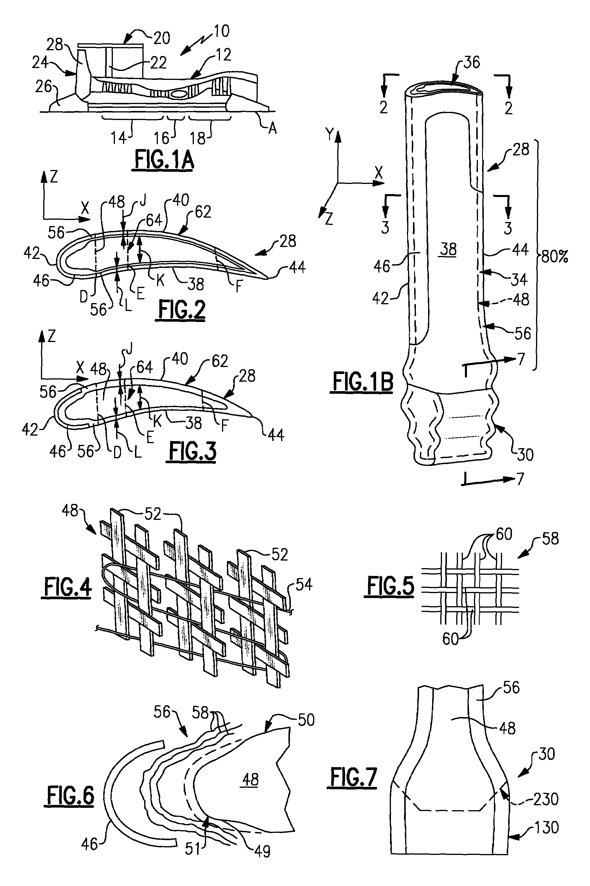 Gas turbine engine composite blade