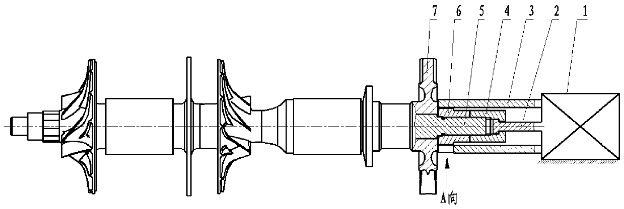 A tightening method for a shaft system of a helium gas turbine and an axially loaded tightening tool