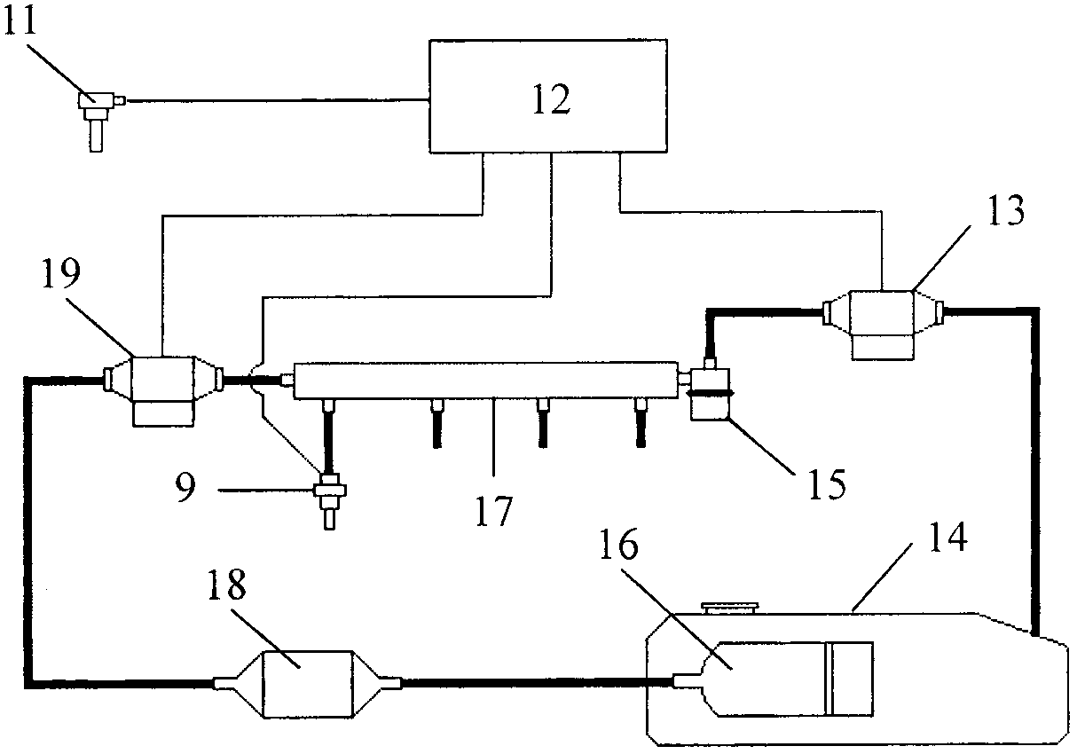 Vehicle fuel consumption real-time measuring and displaying device