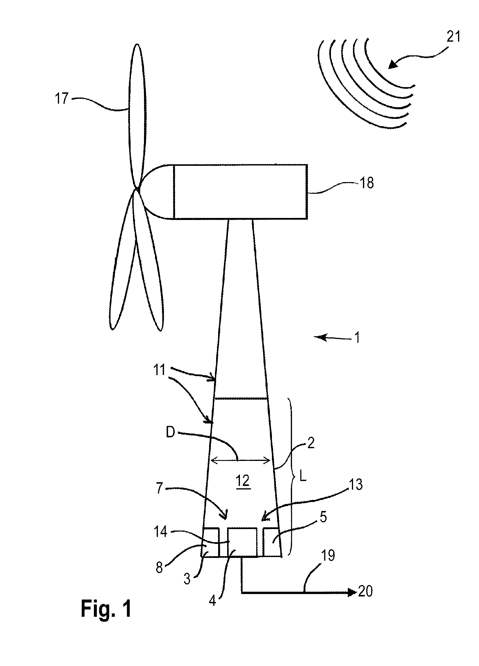 Preassembled tower section of a wind power plant