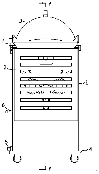 Potato cleaning device for agricultural product production and processing