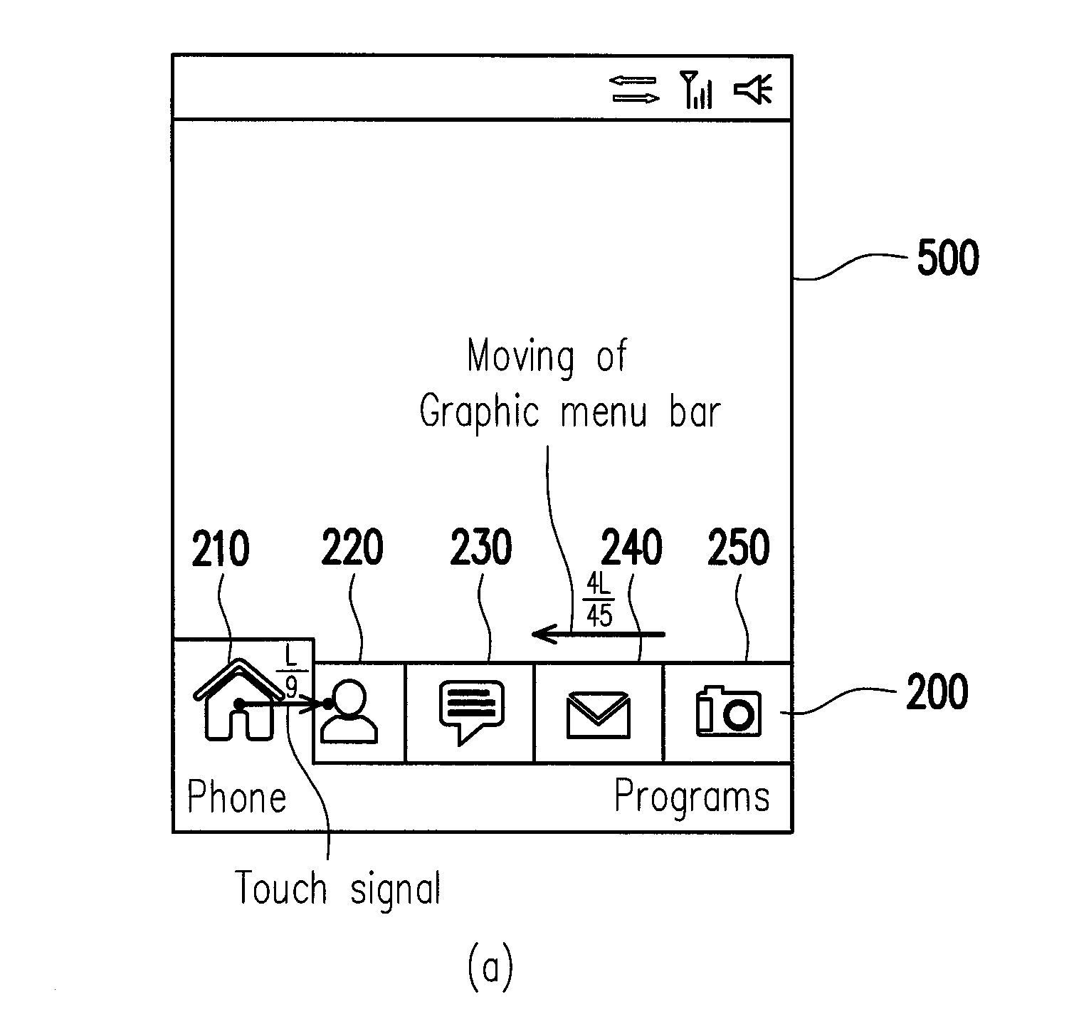 Method and apparatus for operating graphic menu bar and recording medium using the same