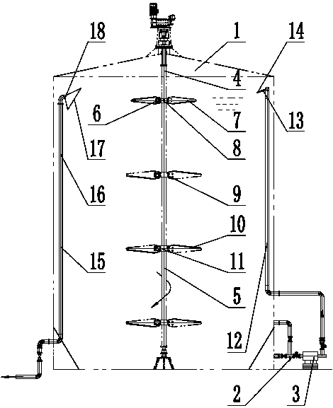 High-efficiency hull breaking integrated system for performing anaerobic fermentation on livestock and poultry excrement and straw mixture