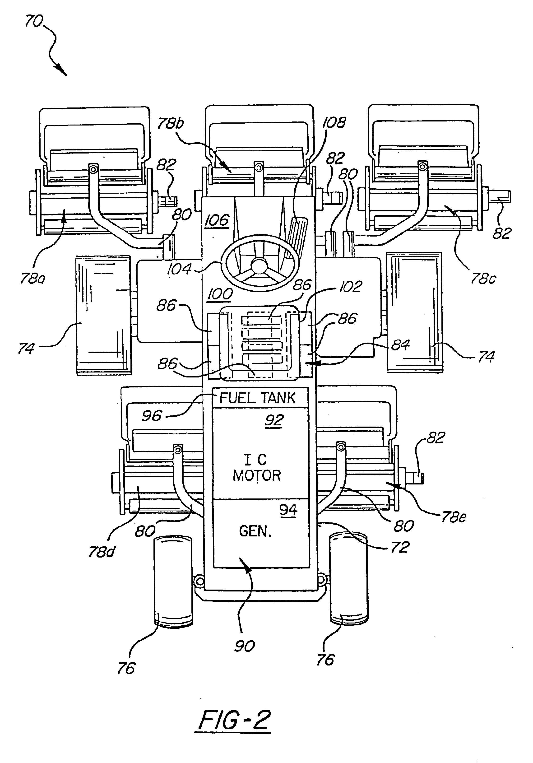 Electric riding mower with motor generator set and noise abatement