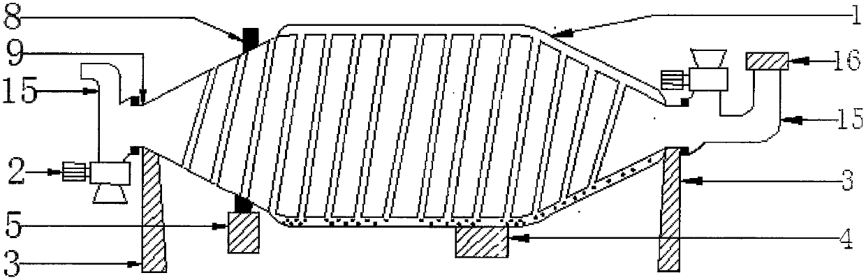 Hot air drying machine with cooling section