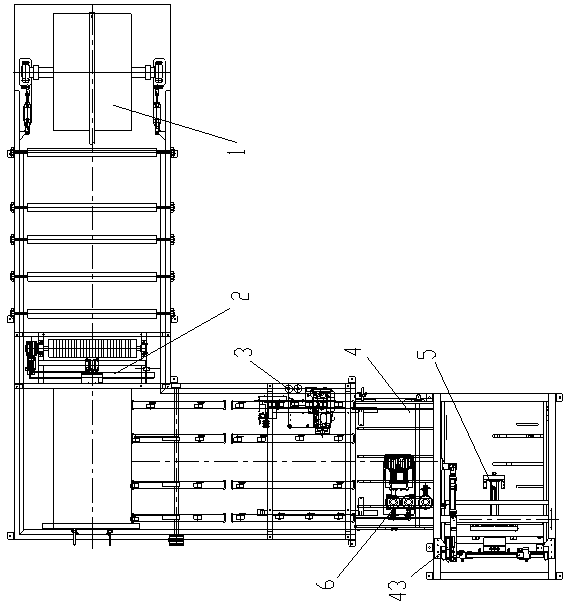 Automatic bag feeding device of bag hanging manipulator as well as production method