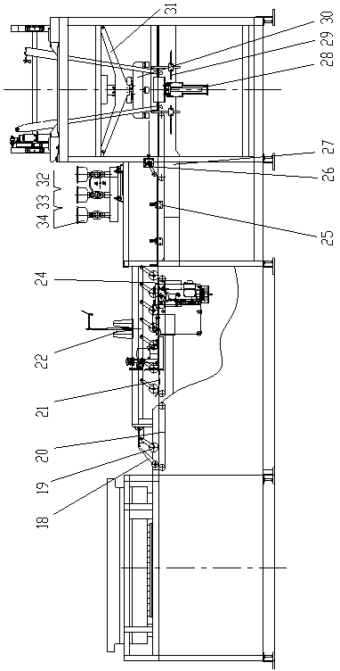 Automatic bag feeding device of bag hanging manipulator as well as production method