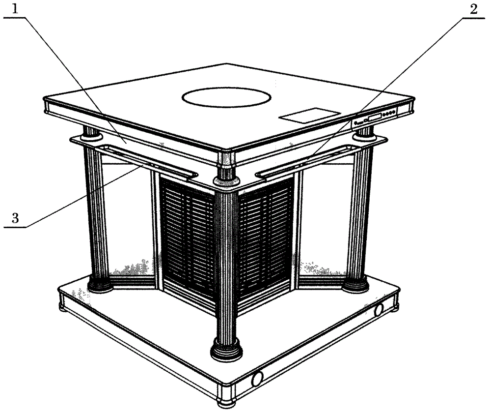 Electric warming oven used middle shelf panel structure provided with clothes poles