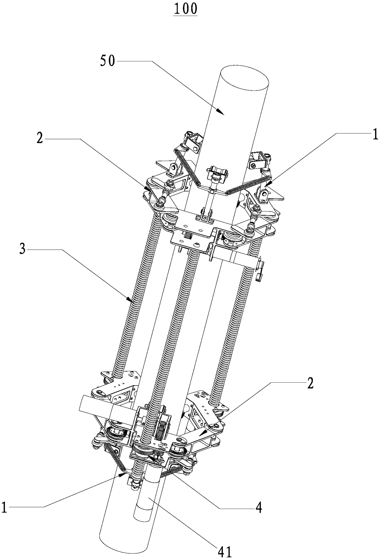 Flexible creep climbing robot