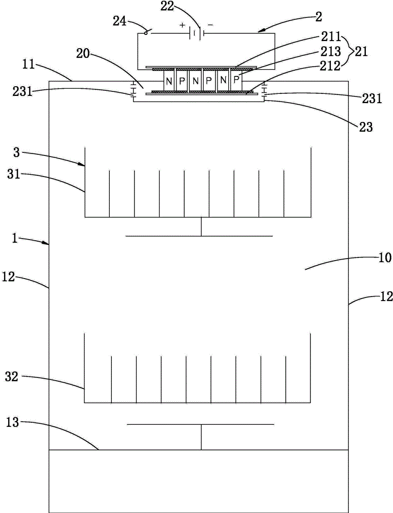 Drying and dehumidifying structure for dish-washing machine and dish-washing machine