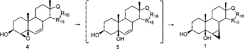 Method for preparing 6beta,7beta-methylene-steride-3beta,5beta-diol