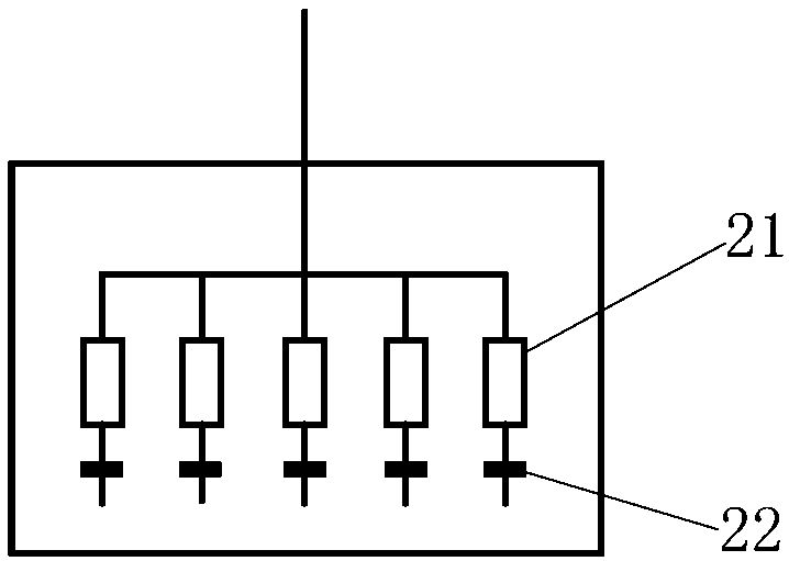 Multi-channel synchronous corona resistance lifetime testing device for insulating material under electric heating aging environment