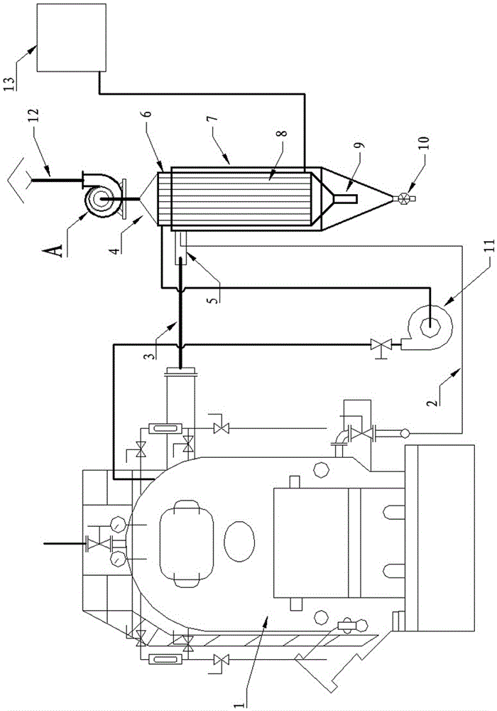 Tail heat utilization and dust removal integrated coal fired boiler