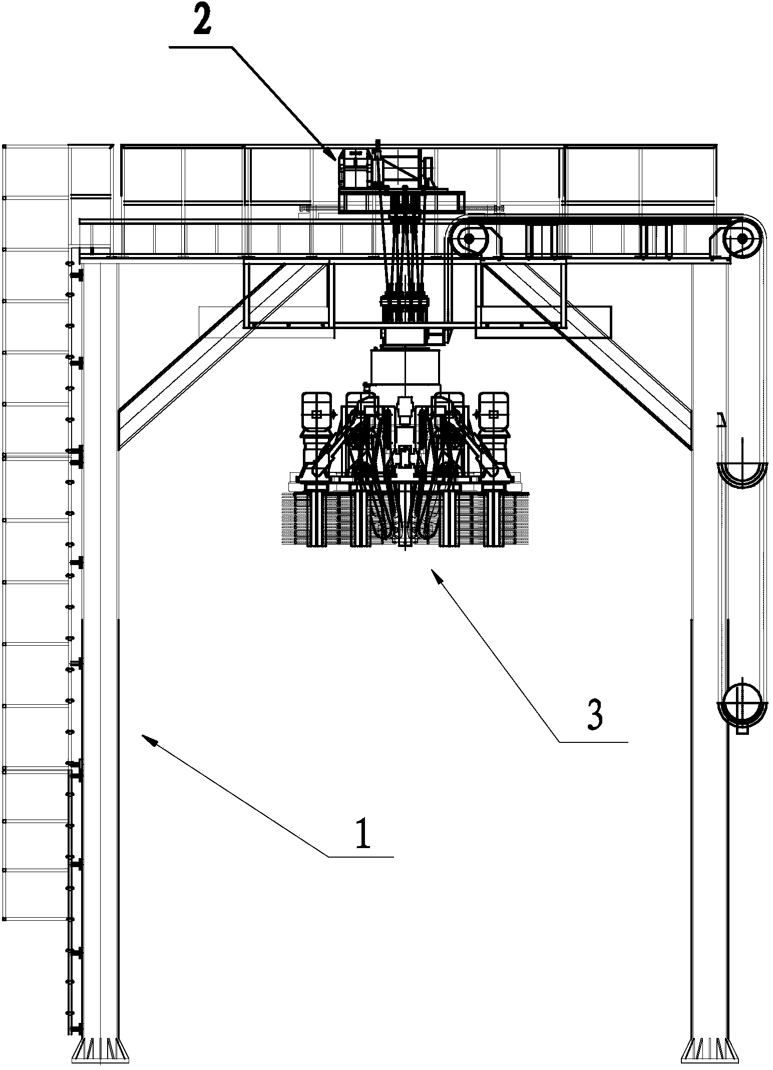 Inner-hole sweeping and grinding device for ingot molds