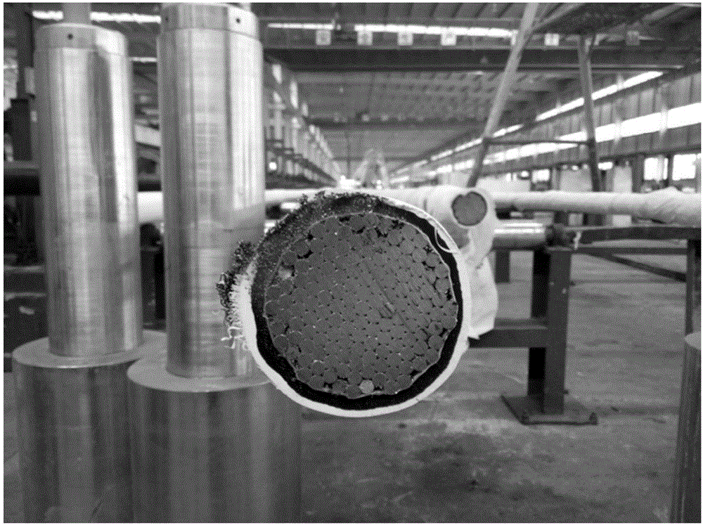 Measuring method of linear module cable force after pull cable anchoring based on magnetic flux method correction