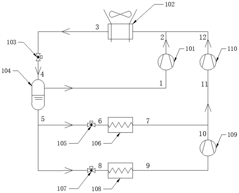 A multi-injector group enhanced co  <sub>2</sub> Dual temperature refrigeration system