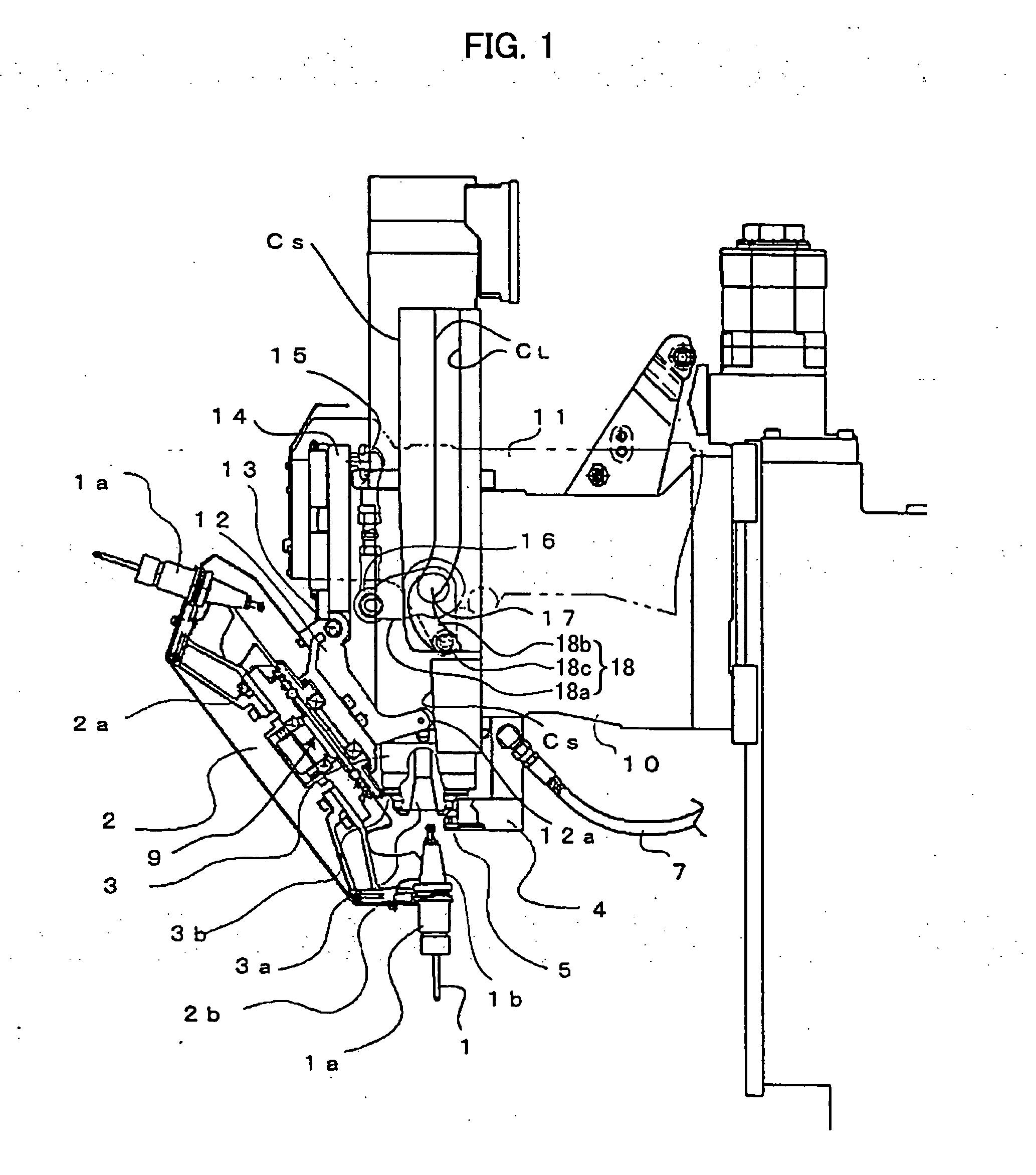 Automatic tool changing device for machine tool