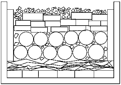 Method for loading primary polycrystalline silicon material and reclaimed material in production of casting monocrystals