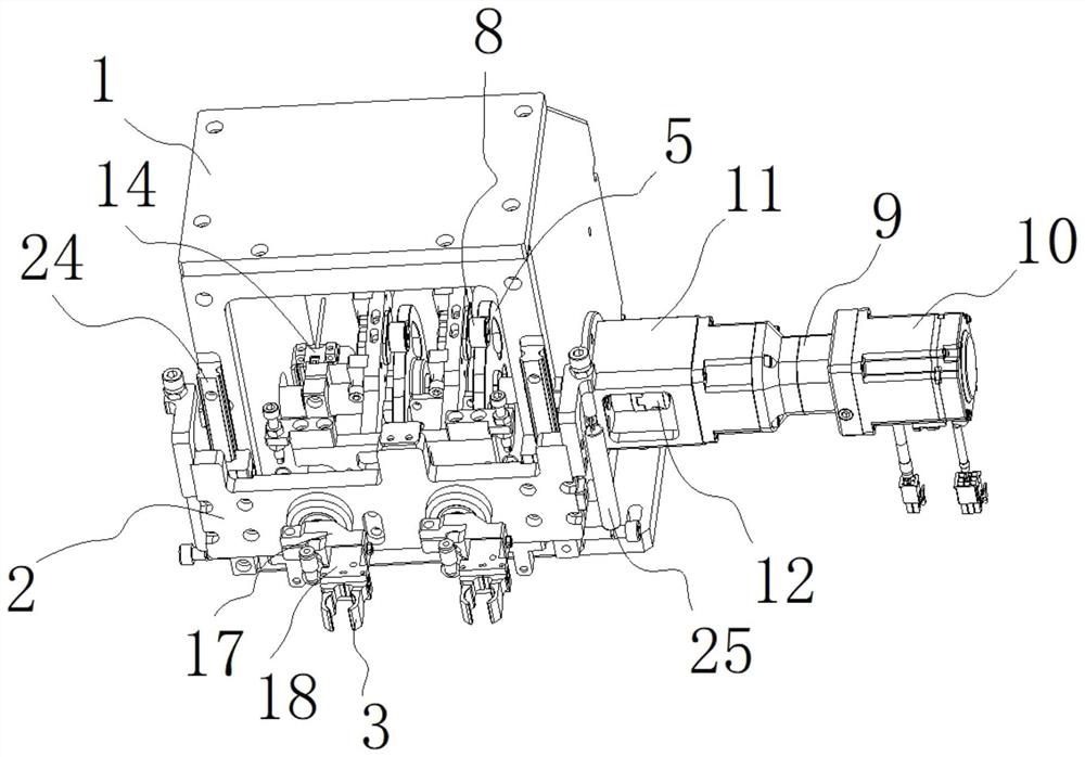 A double-cam linkage high-speed clamping and tilting mechanism and its operation method