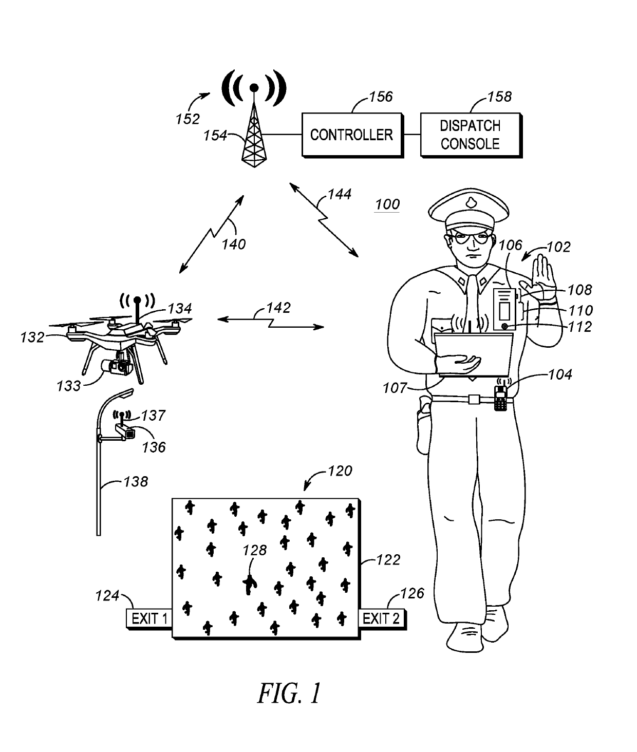 Guardian system in a network to improve situational awareness at an incident