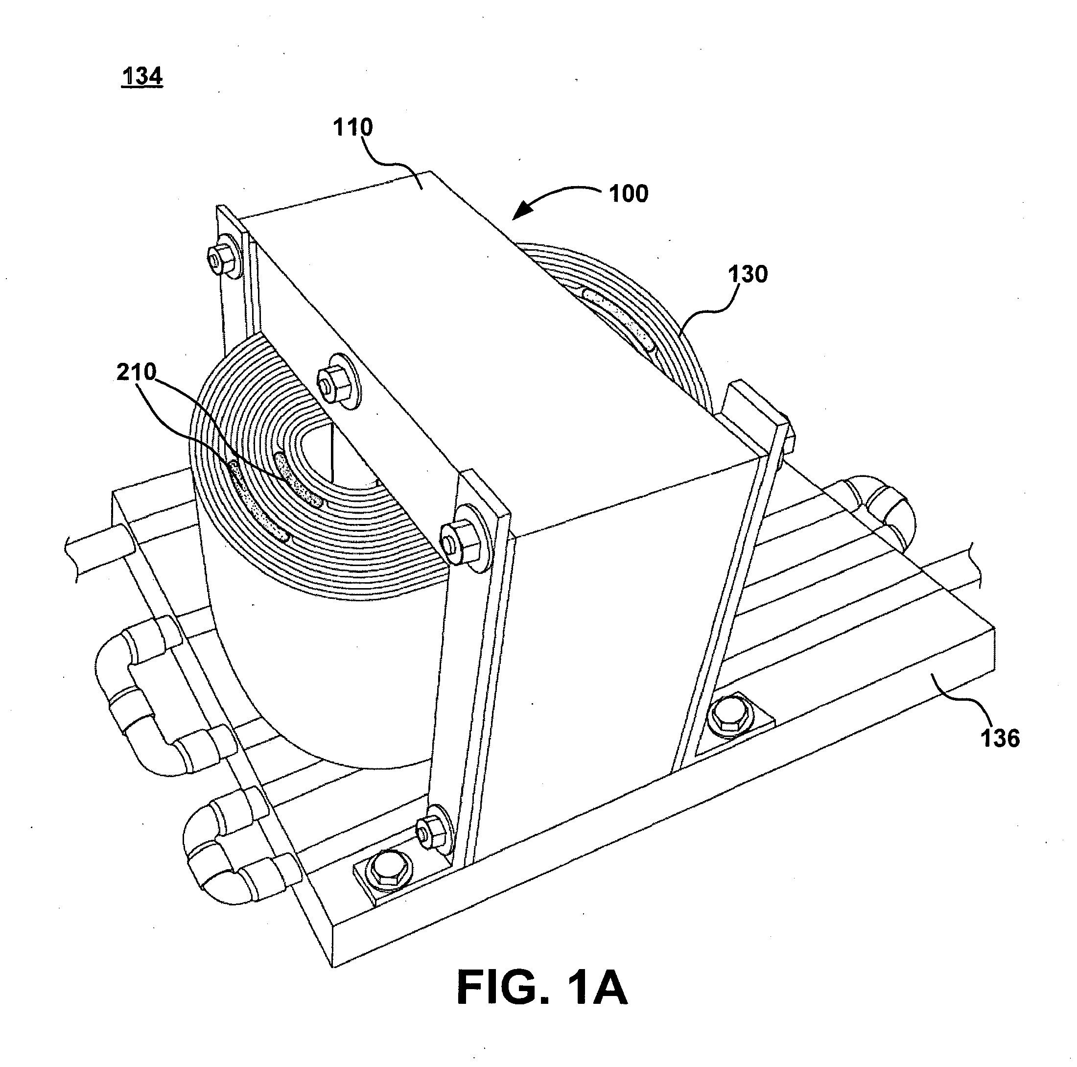 Cooled High Power Vehicle Inductor and Method