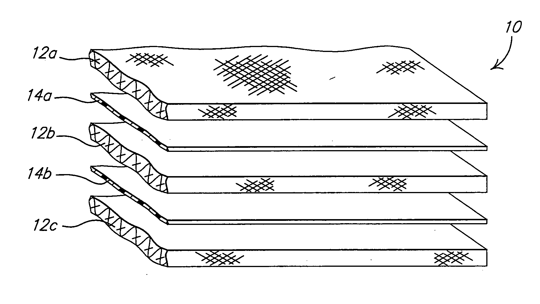 Method and apparatus for melt-bonded materials for tackification of dry fabric preforms