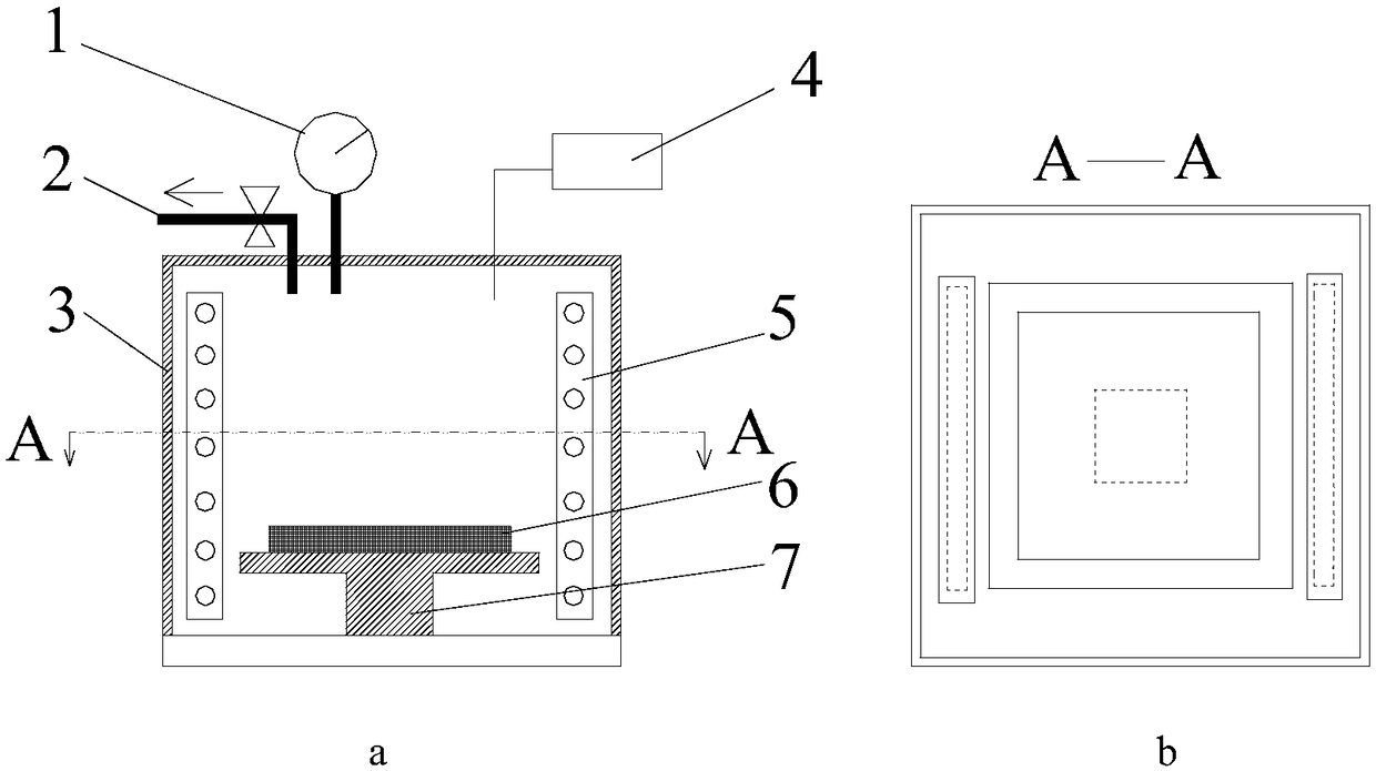 Vacuum impregnation and hot-press curing molding method for carbon fiber composite material